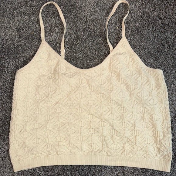 BKE Cream Textured Tank Top - Picture 1 of 3